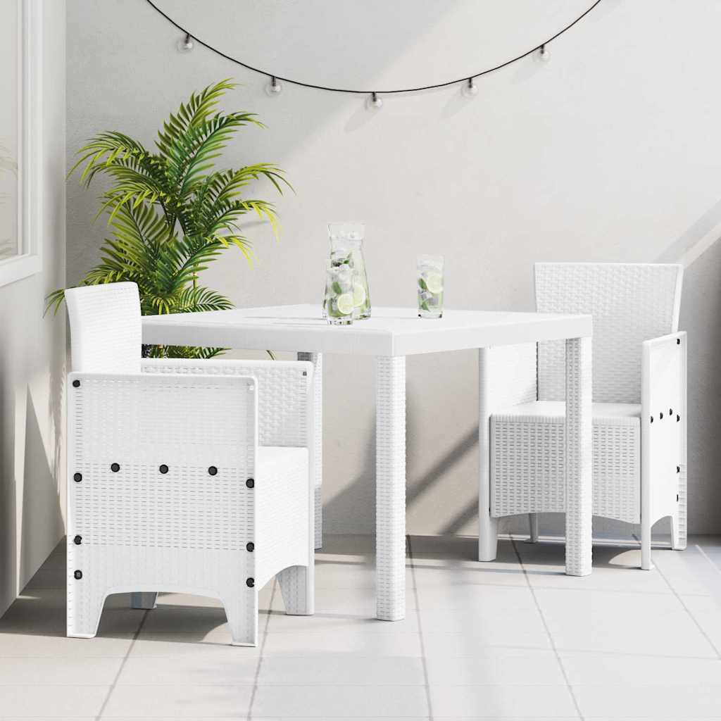 vidaXL Tuin Eettafel Set 5 pcs Antraciet Polypropyleen