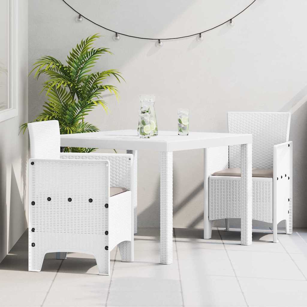 vidaXL Tuin Eettafel Set 5 pcs Antraciet Polypropyleen