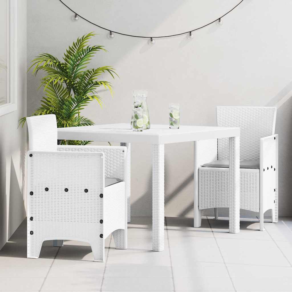 vidaXL Tuin Eettafel Set 5 pcs Antraciet Polypropyleen