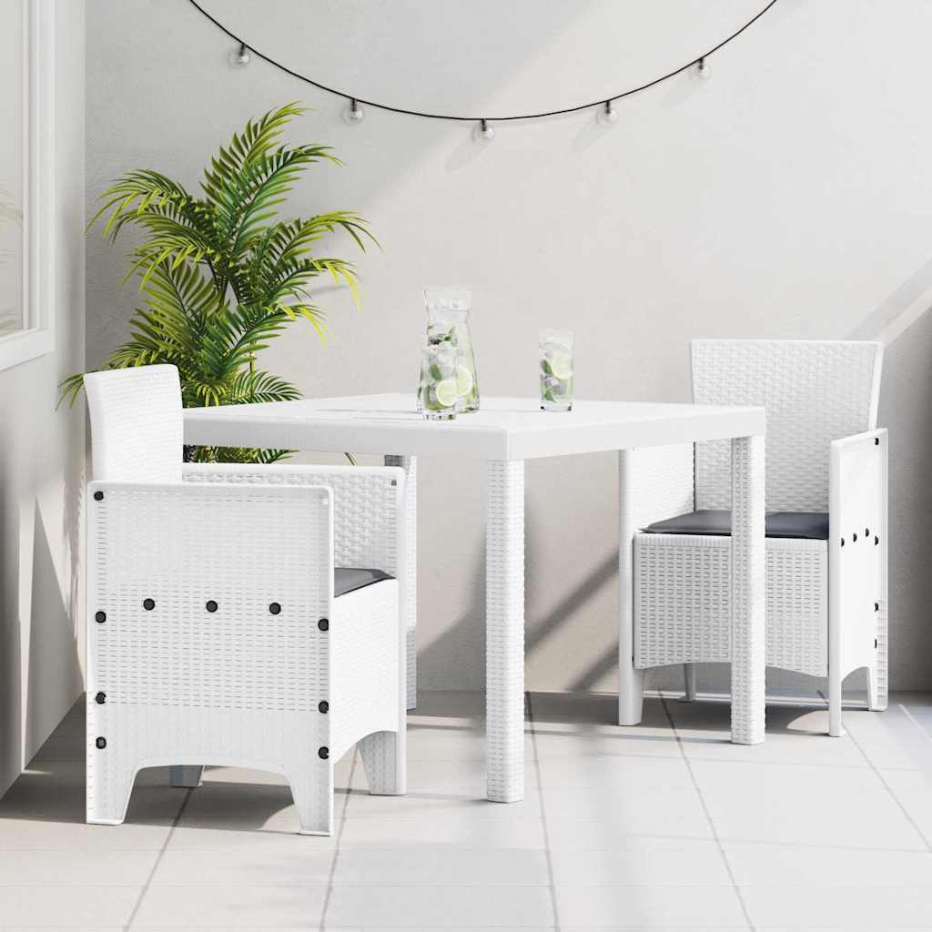 vidaXL Tuin Eettafel Set 5 pcs Antraciet Polypropyleen