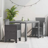 vidaXL Tuin Eettafel Set 5 pcs Antraciet Polypropyleen