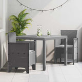vidaXL Tuin Eettafel Set 5 pcs Antraciet Polypropyleen