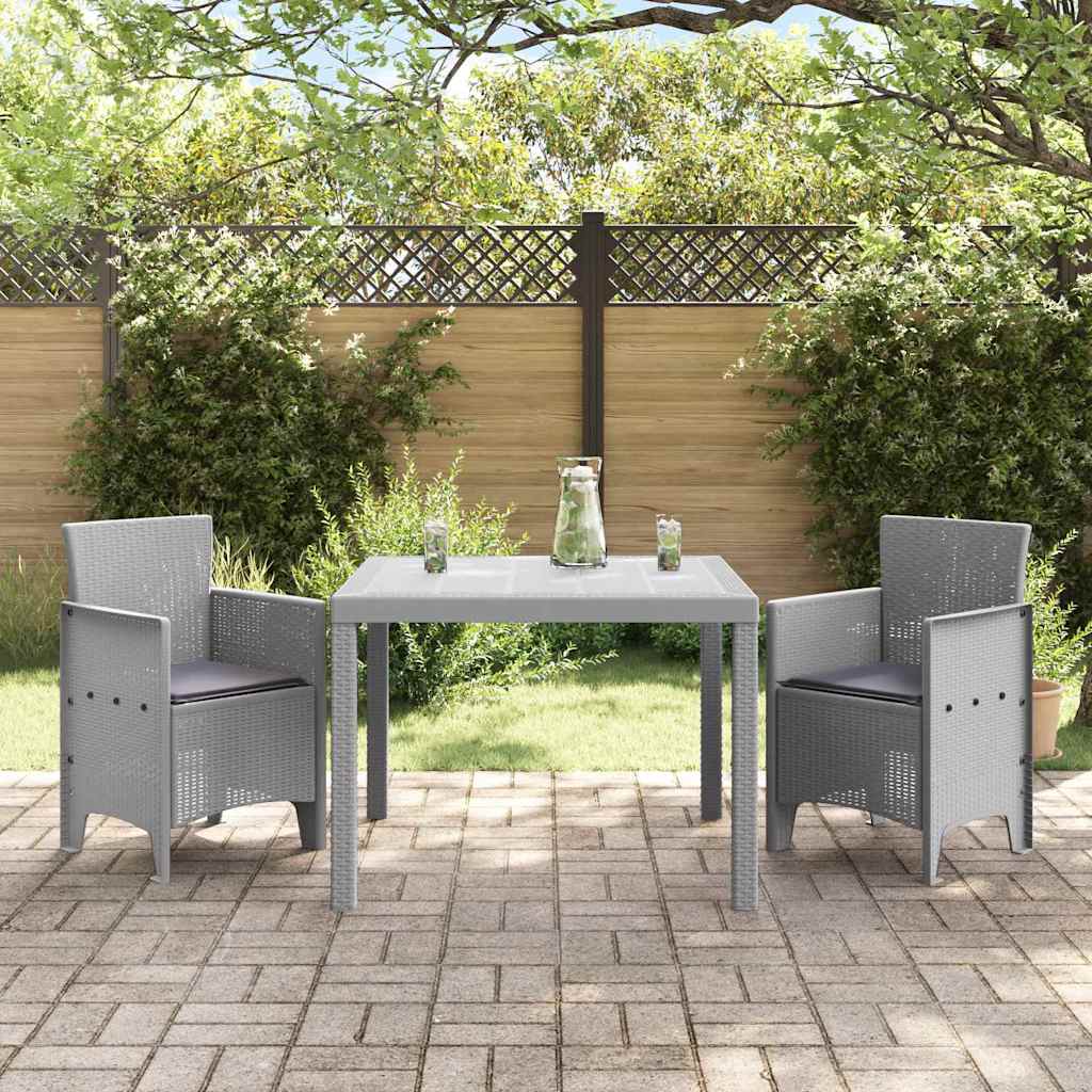 vidaXL Tuin Eettafel Set 5 pcs Antraciet Polypropyleen