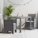 vidaXL Tuin Eettafel Set 5 pcs Antraciet Polypropyleen