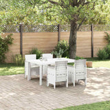 vidaXL Tuin Eettafel Set 7 pcs Antraciet Polt riet