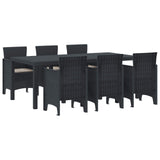 vidaXL Tuin Eettafel Set 9 pcs Antraciet Polypropyleen
