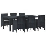 vidaXL Tuin Eettafel Set 9 pcs Antraciet Polypropyleen