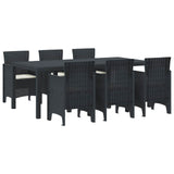 vidaXL Tuin Eettafel Set 9 pcs Antraciet Polypropyleen