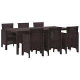 vidaXL Tuin Eettafel Set 9 pcs Antraciet Polypropyleen