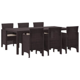 vidaXL Tuin Eettafel Set 9 pcs Antraciet Polypropyleen