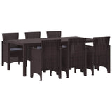 vidaXL Tuin Eettafel Set 9 pcs Antraciet Polypropyleen