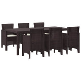 vidaXL Tuin Eettafel Set 9 pcs Antraciet Polypropyleen