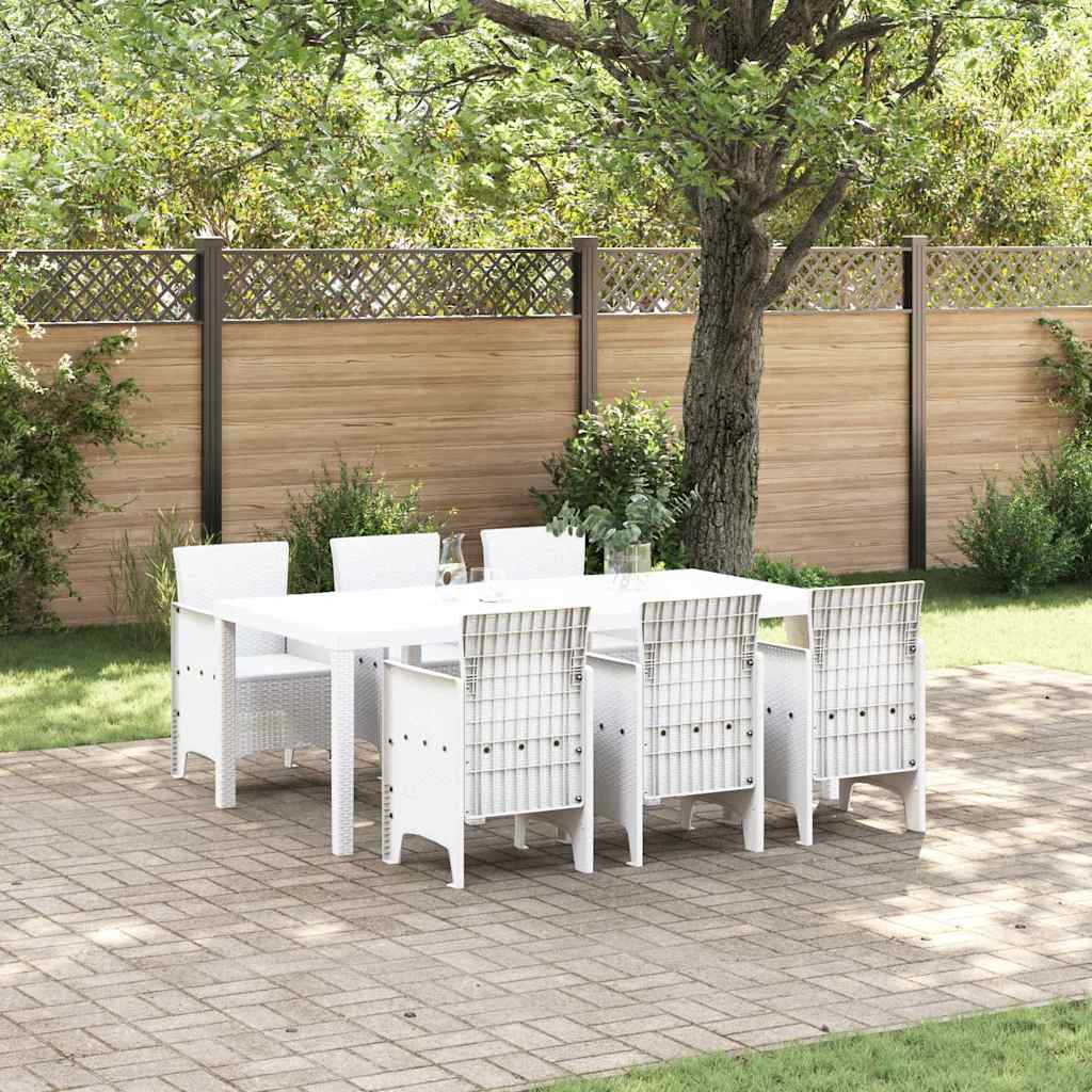 vidaXL Tuin Eettafel Set 9 pcs Antraciet Polypropyleen