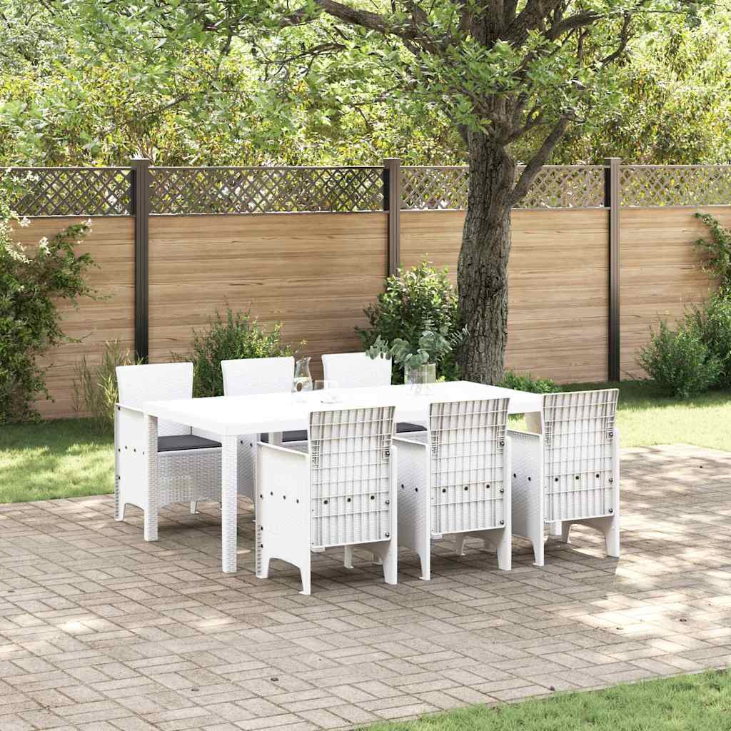 vidaXL Tuin Eettafel Set 9 pcs Antraciet Polypropyleen