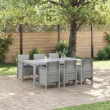 vidaXL Tuin Eettafel Set 9 pcs Antraciet Polypropyleen