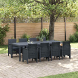 vidaXL Tuin Eettafel Set 11 pcs Antraciet Polypropyleen