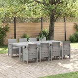 vidaXL Tuin Eettafel Set 11 pcs Antraciet Polypropyleen