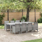 vidaXL Tuin Eettafel Set 11 pcs Antraciet Polypropyleen
