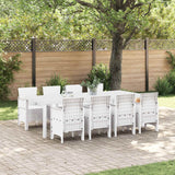 vidaXL Tuin Eettafel Set 11 pcs Antraciet Polypropyleen