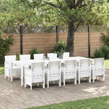vidaXL Tuin Eettafel Set 13 pcs Antraciet Kunststof