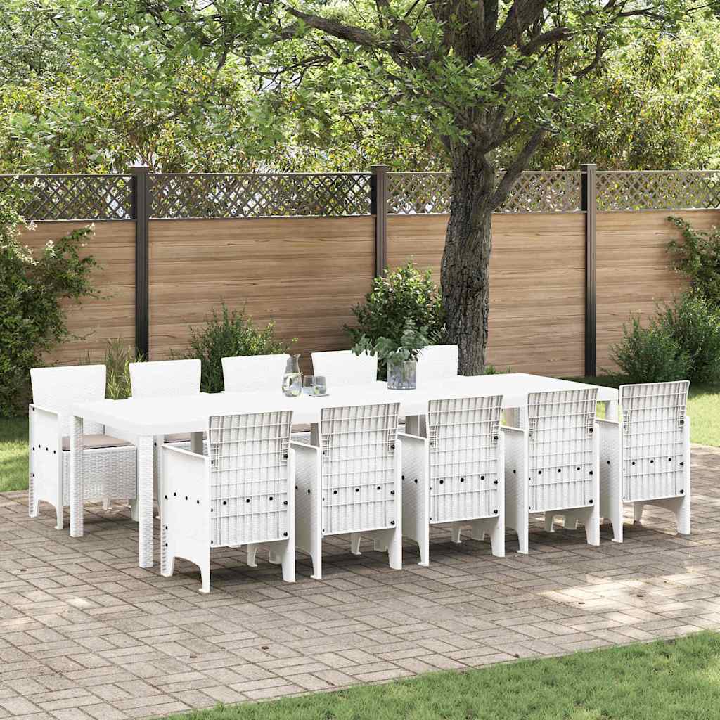 vidaXL Tuin Eettafel Set 13 pcs Antraciet Kunststof