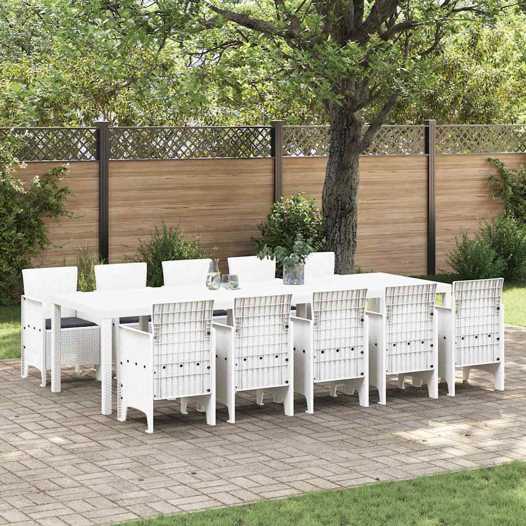 vidaXL Tuin Eettafel Set 13 pcs Antraciet Kunststof