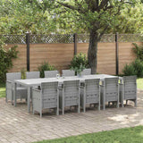vidaXL Tuin Eettafel Set 13 pcs Antraciet Kunststof