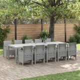 vidaXL Tuin Eettafel Set 13 pcs Antraciet Kunststof