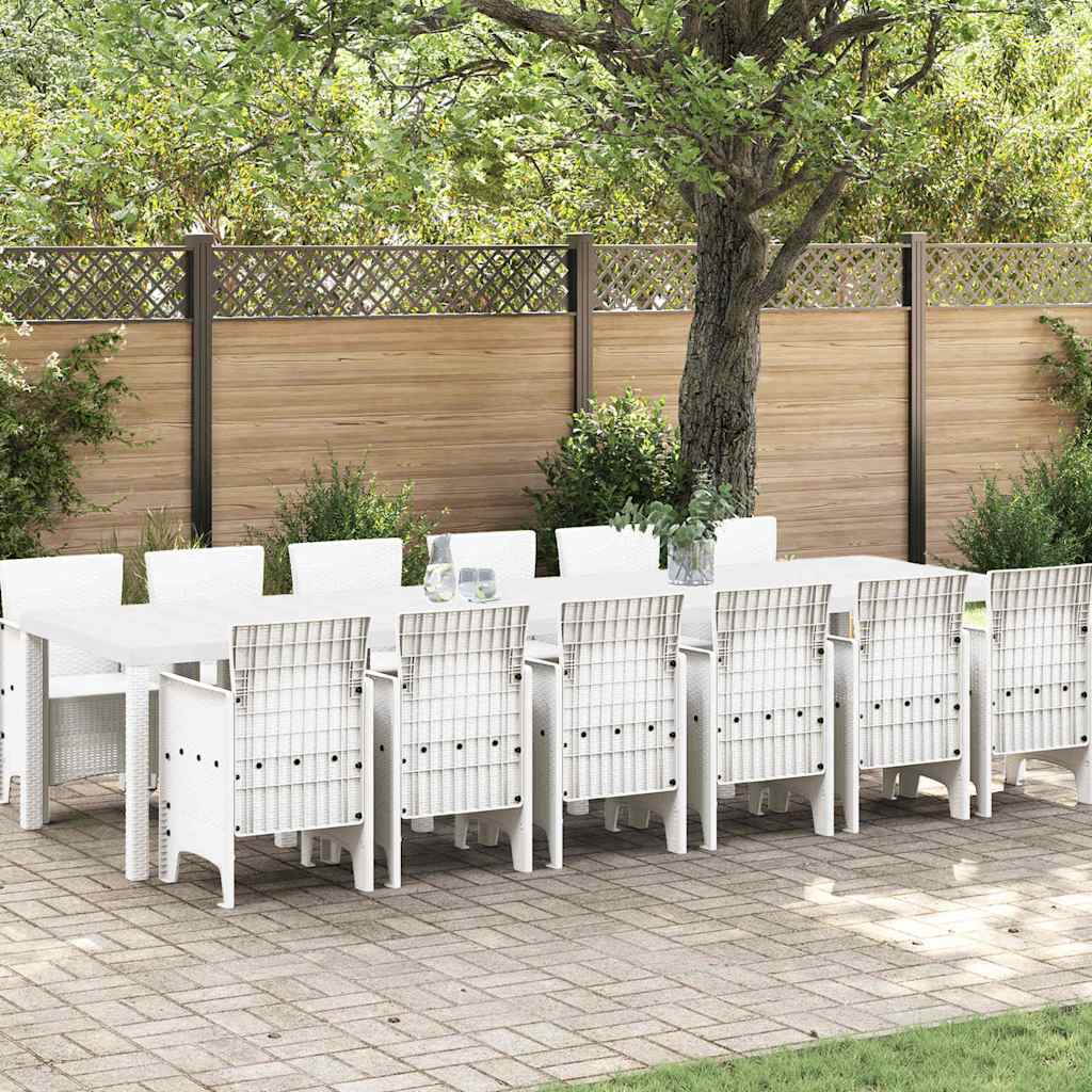 vidaXL Garden Dining Set 15 pcs Anthracite Polyrattan