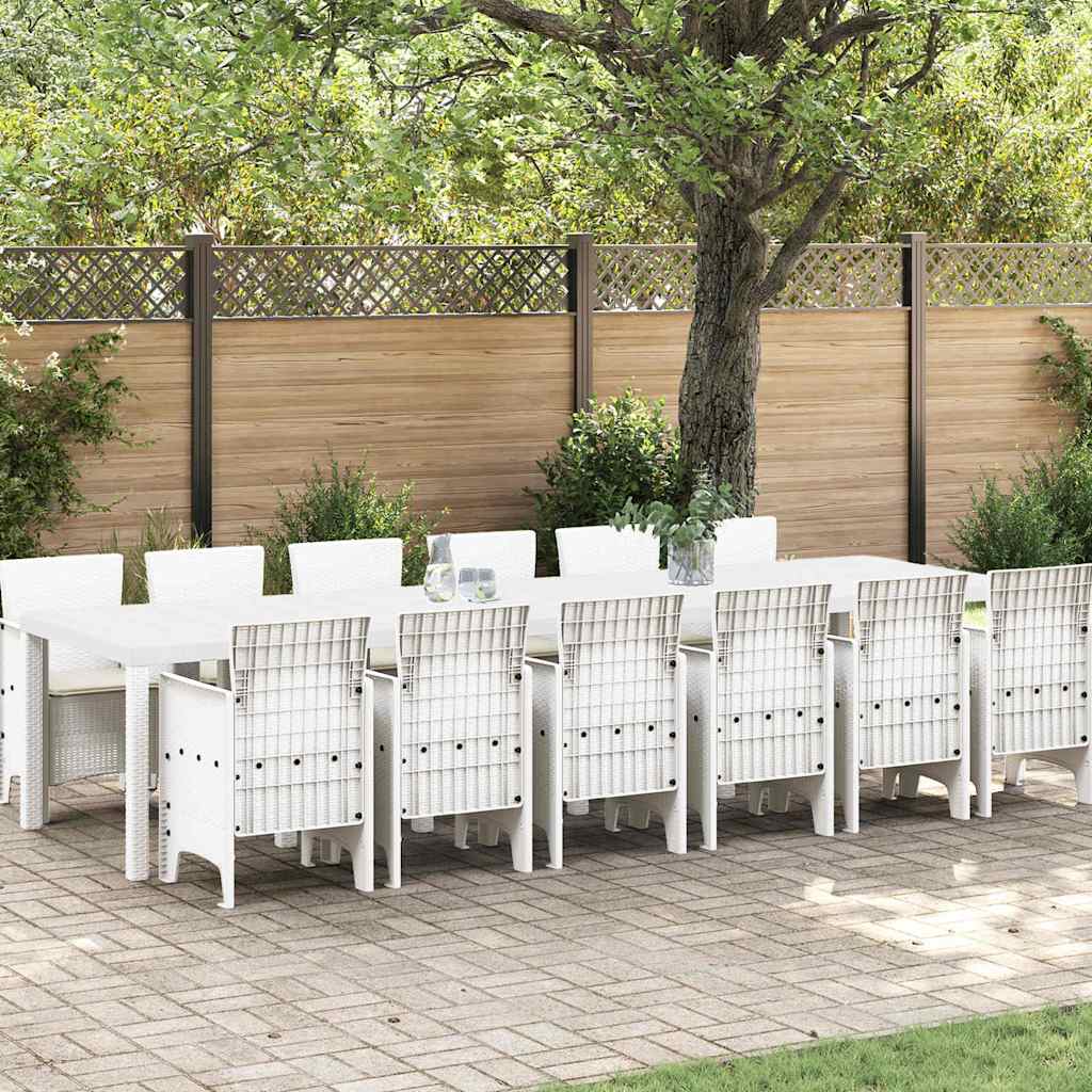 vidaXL Garden Dining Set 15 pcs Anthracite Polyrattan