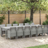 vidaXL Garden Dining Set 15 pcs Anthracite Polyrattan
