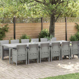 vidaXL Garden Dining Set 15 pcs Anthracite Polyrattan