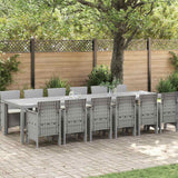 vidaXL Garden Dining Set 15 pcs Anthracite Polyrattan