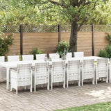 vidaXL Tuin eettafelset met kussens met kussen 17 pcs Antraciet PP