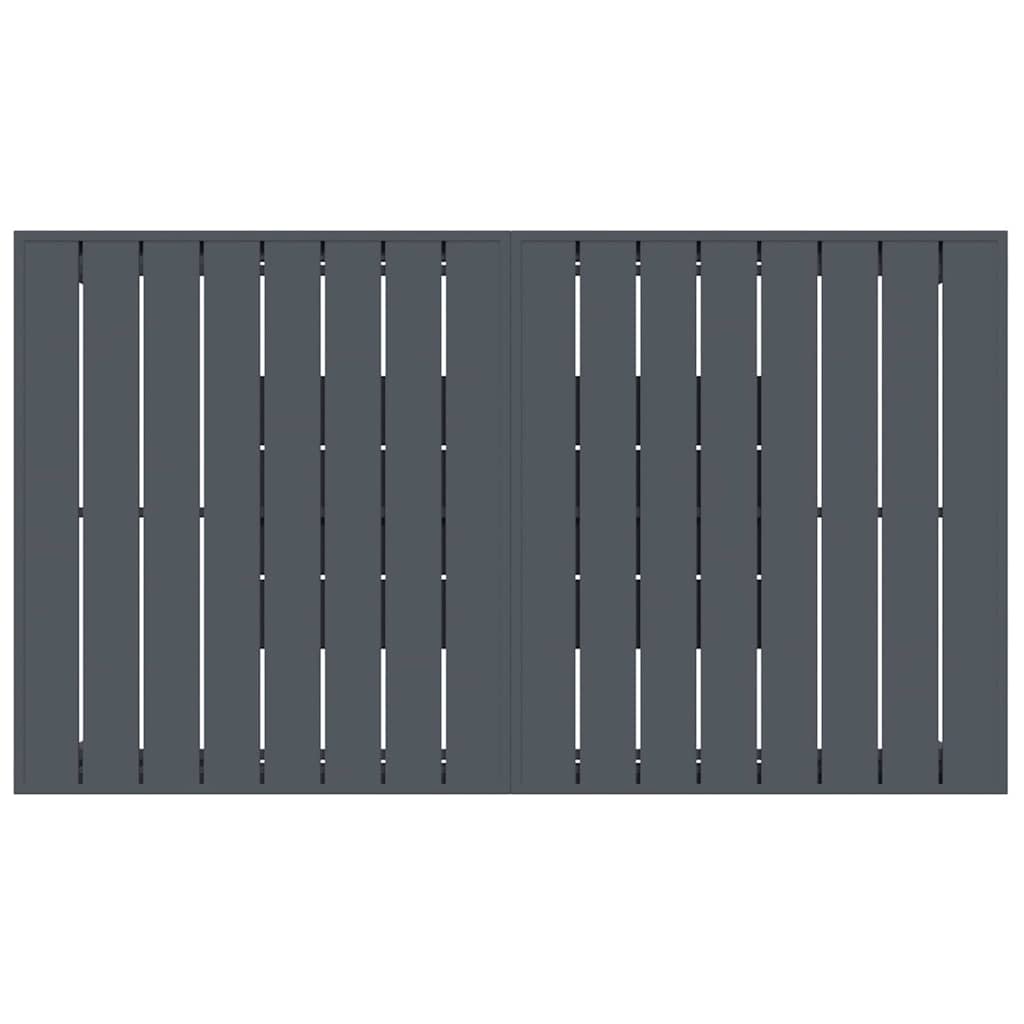 vidaXL Tuin Eettafel Set 9 pcs Antraciet Poedergecoat staal