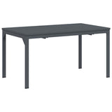 vidaXL Tuin Eettafel Set 7 pcs Zwart poly rattan