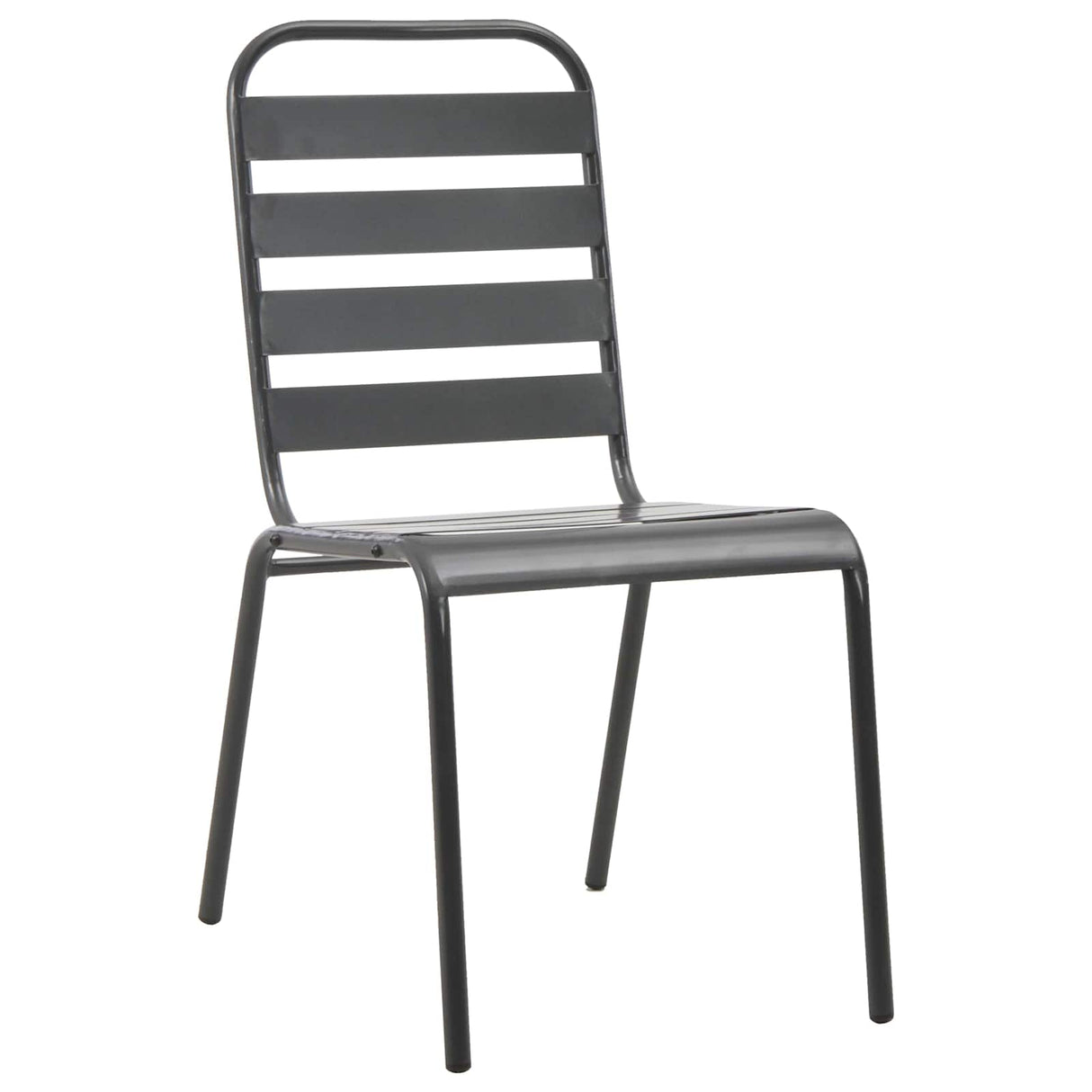 vidaXL Tuin Eettafel Set 9 pcs Antraciet Poedergecoat staal