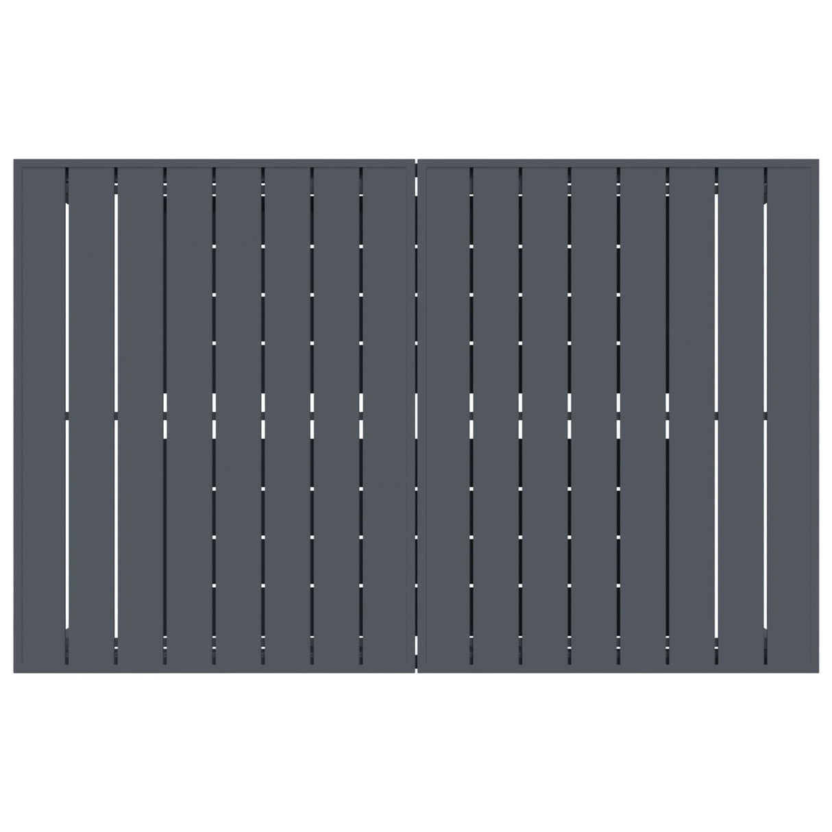 vidaXL Tuin Eettafel Set 9 pcs Antraciet Poedergecoat staal
