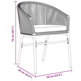 vidaXL Tuin Eettafel Set 9 pcs Zwart poly rattan