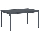 vidaXL Tuin Eettafel Set 9 pcs Zwart poly rattan