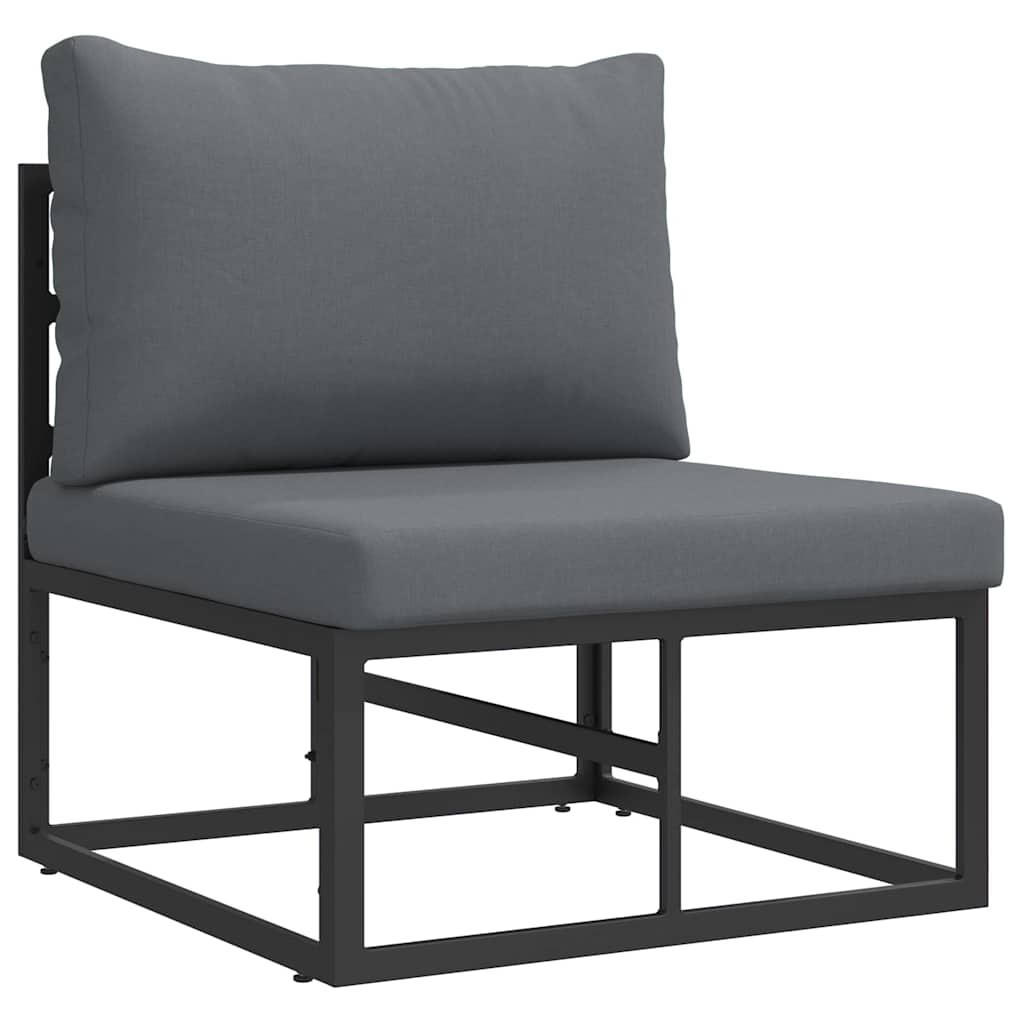 vidaXL Tuinbank Set 4 pcs Zwart Metaal