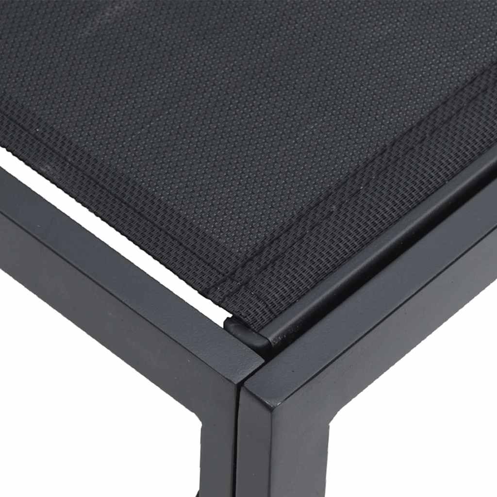 vidaXL Garden Bench Set 12 pcs Black Metal