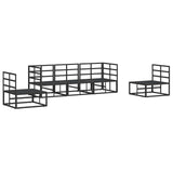 vidaXL Tuinbank Set met kussen 5 pcs Zwart Aluminium