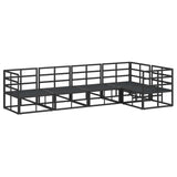 vidaXL Tuinbank Set met kussen 5 pcs Zwart Aluminium