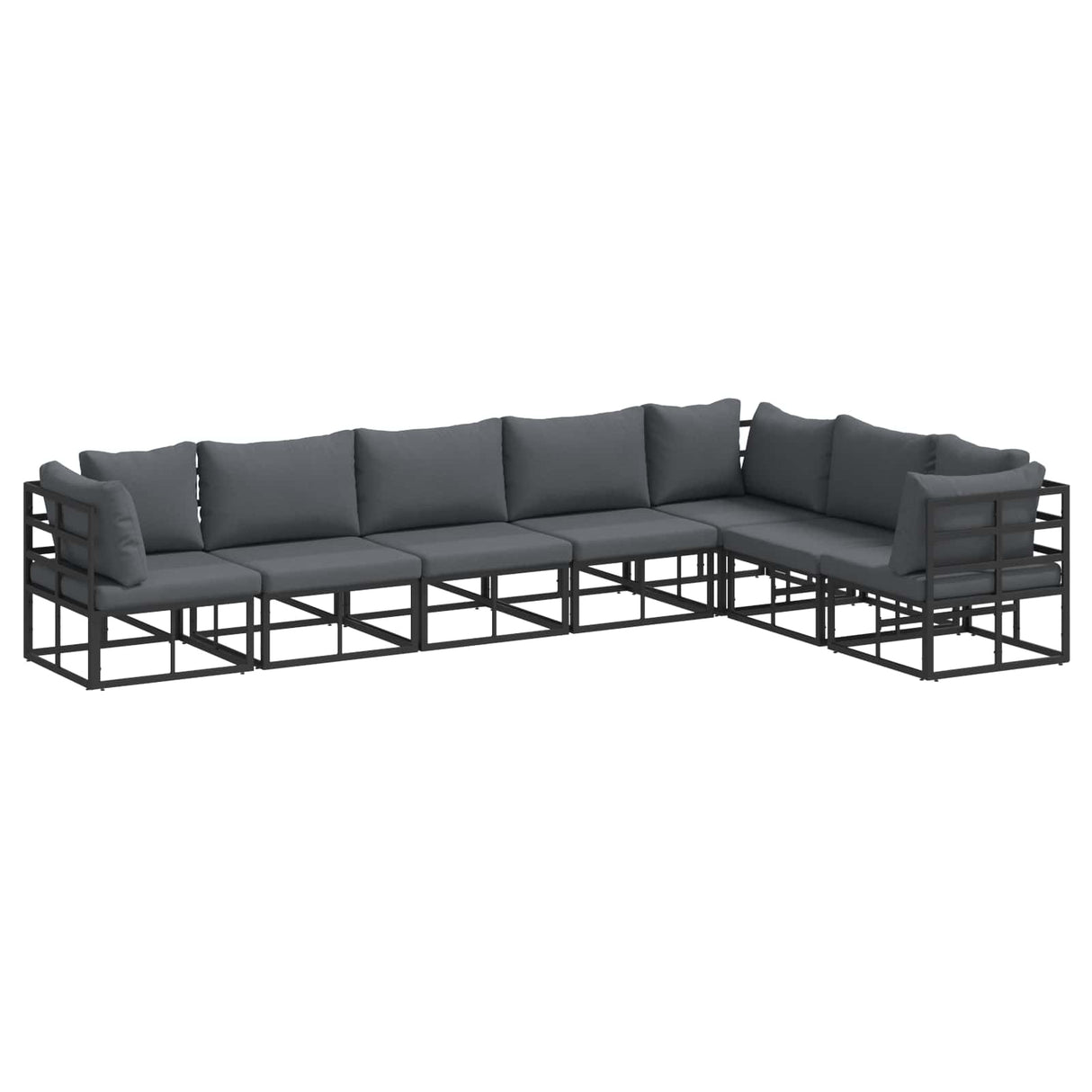 vidaXL Tuinbank Set met kussen 7 pcs