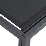 vidaXL Tuinbank Set met kussen 8 pcs Zwart Aluminium