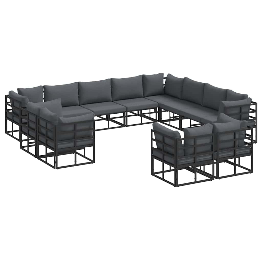 vidaXL Garden Sofa Set with Cushions 12 pcs