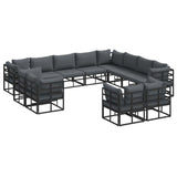 vidaXL Garden Sofa Set with Cushions 12 pcs