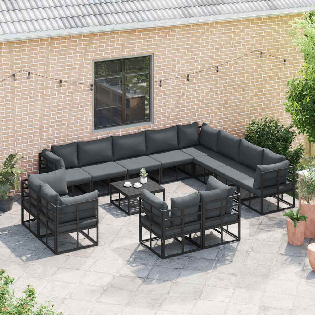 vidaXL Garden Sofa Set with Cushions 12 pcs