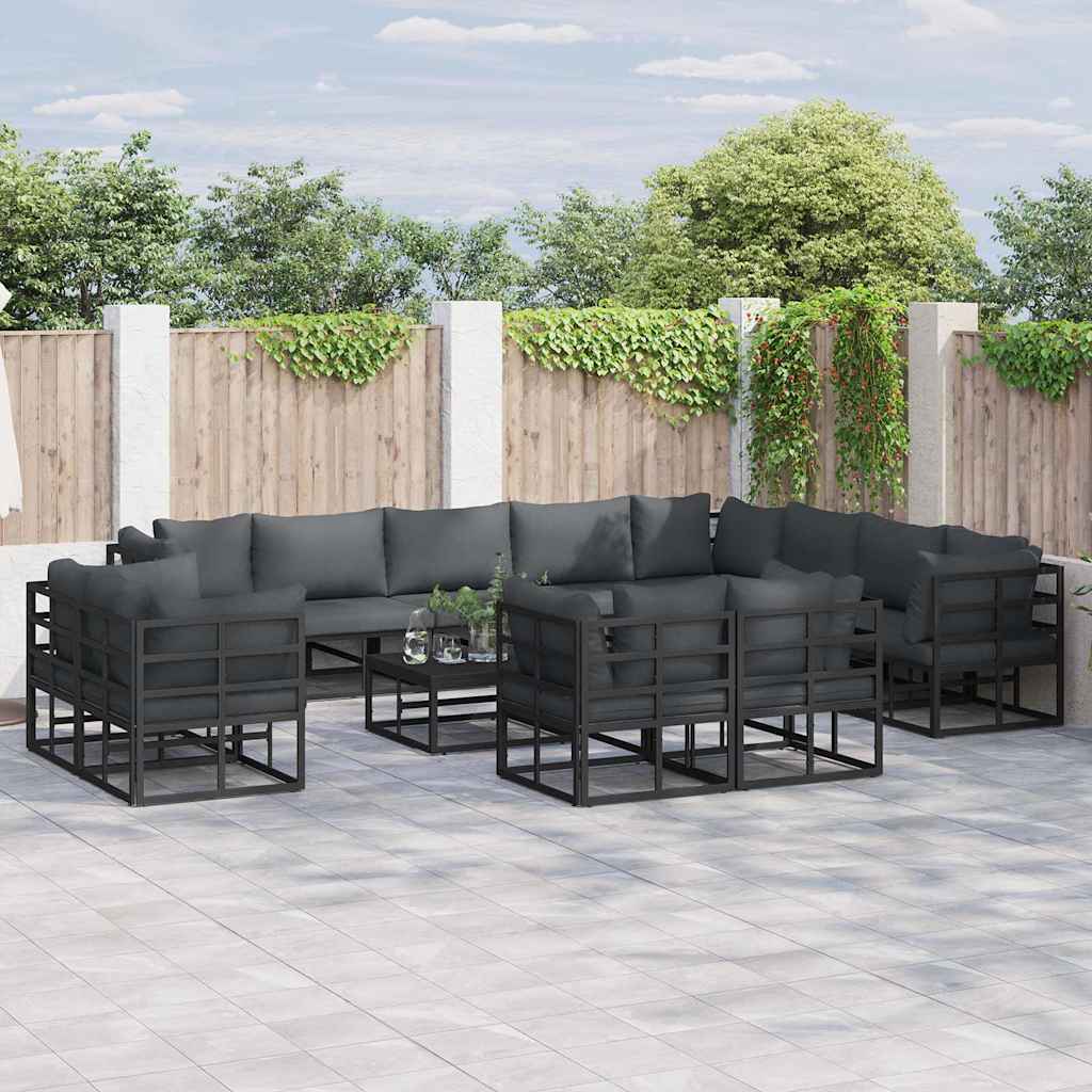 vidaXL Garden Sofa Set with Cushions 12 pcs